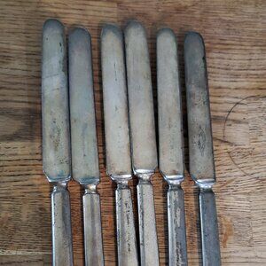 Antique 1847 Rogers Bros Silverplate Tableknife Set of 6